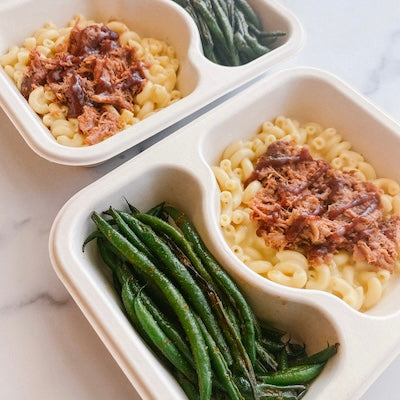 Pork Butt Mac and Cheese and Green Beans Power Pack